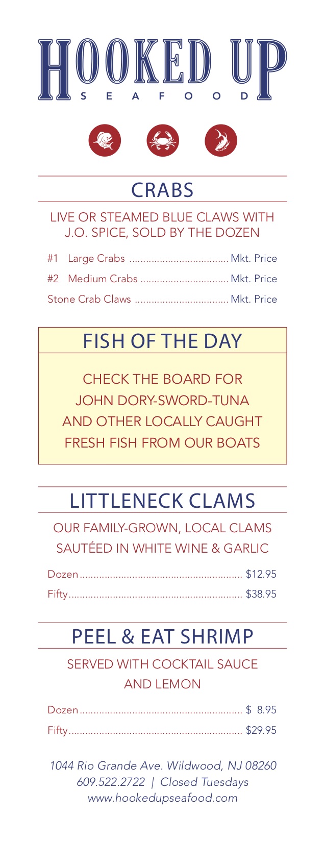 Hooked Up Menu 2020 Website Hooked Up Seafood